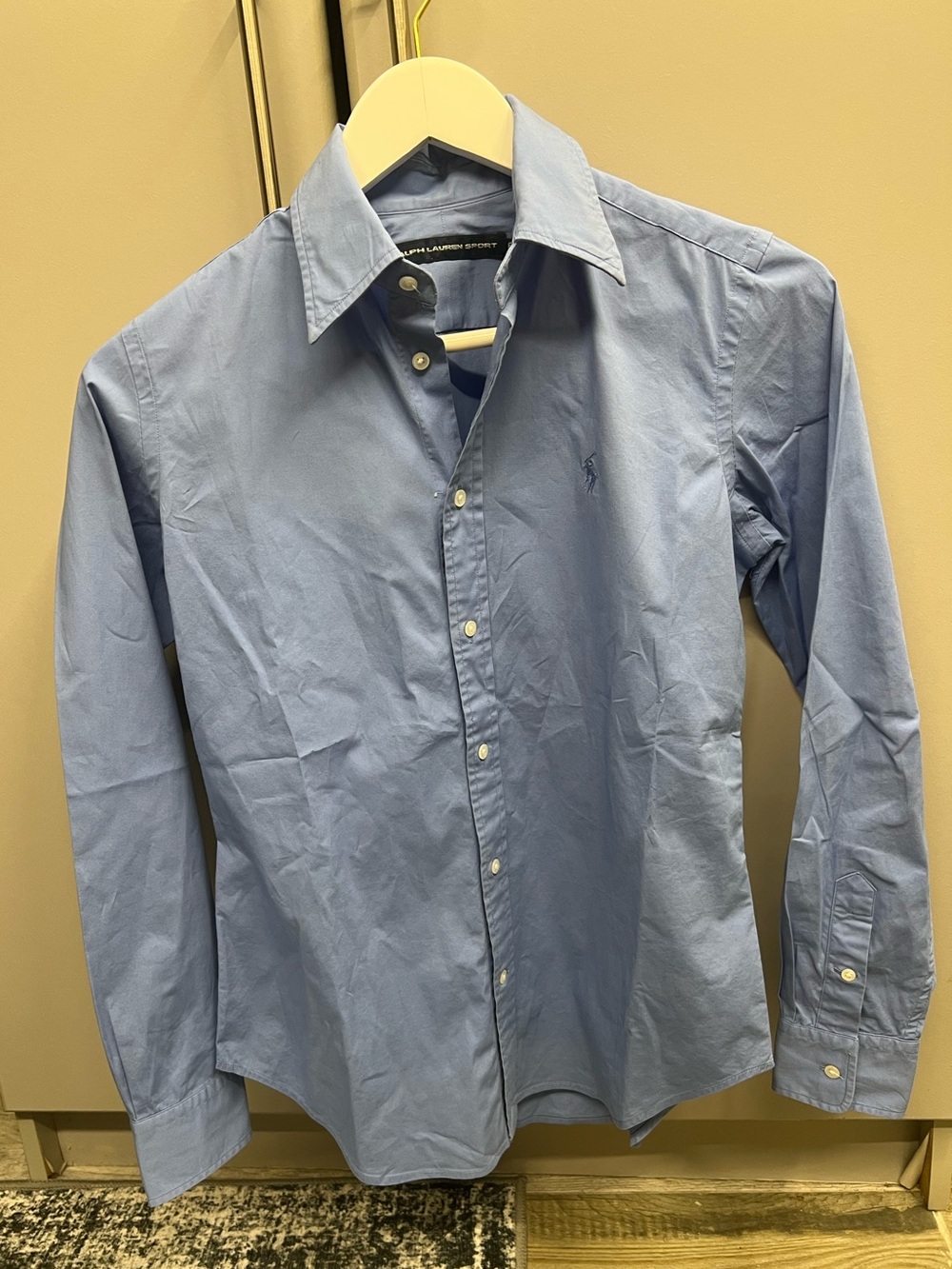 Ralph Lauren Women’s Classic Light Blue Button-Down Dress Shirt